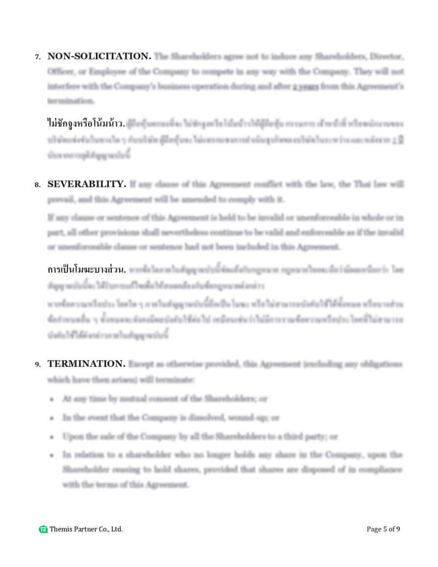 Shareholders agreement preview 5