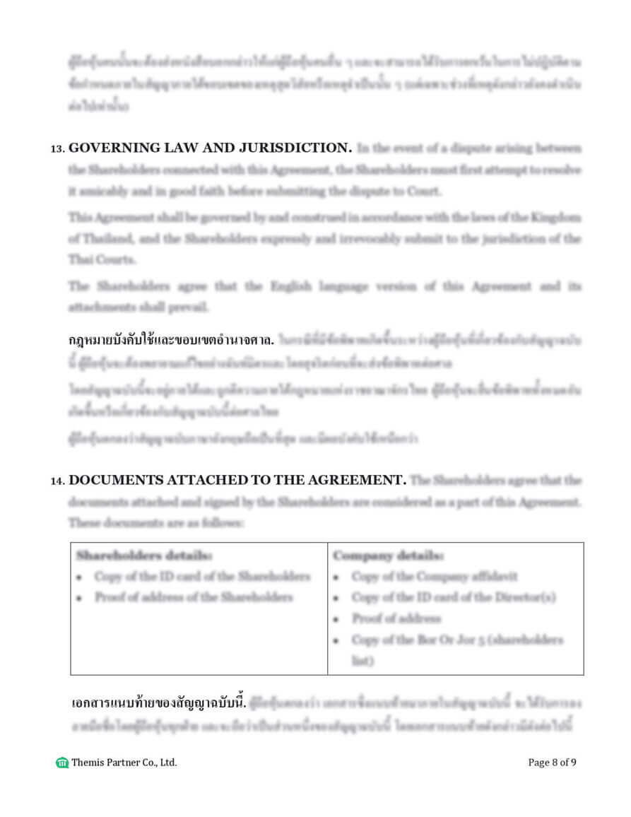 Shareholders agreement preview 8