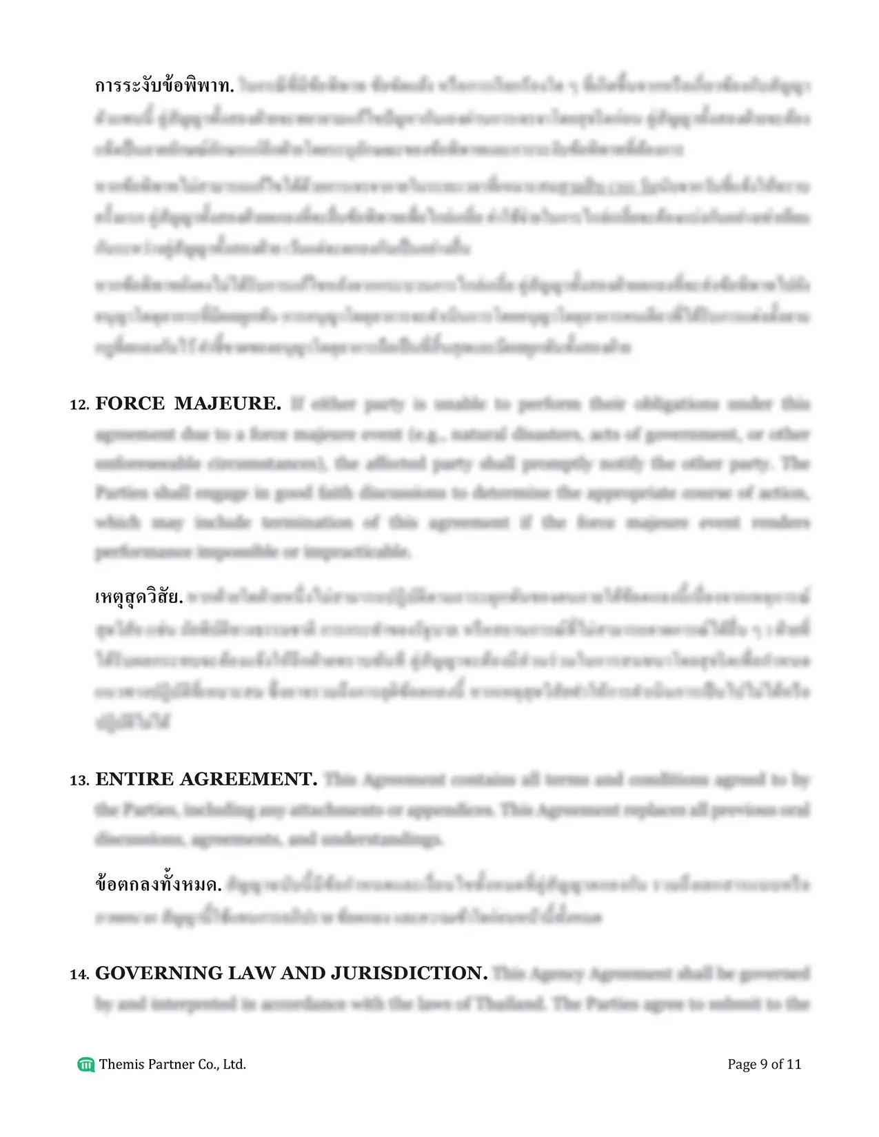 Agency agreement Thailand 9