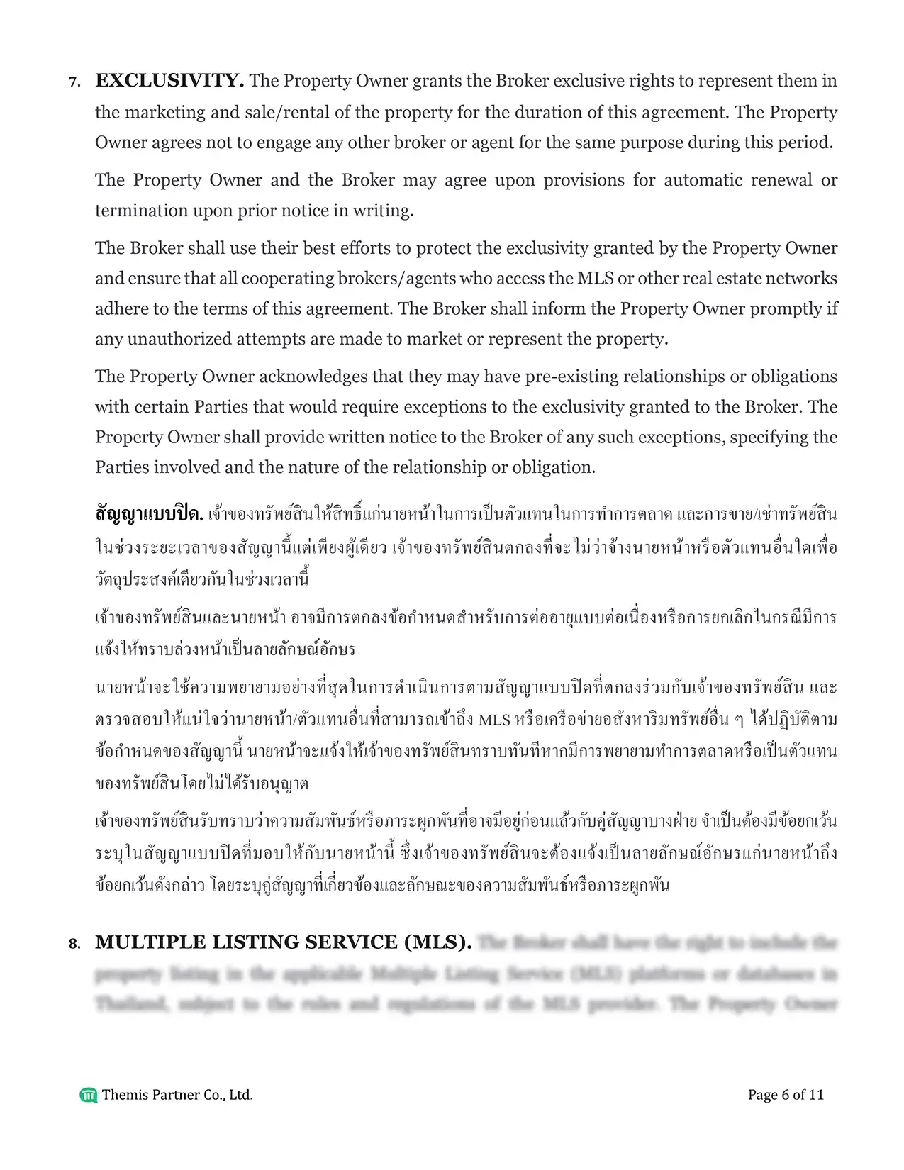Brokerage agreement Thailand 6