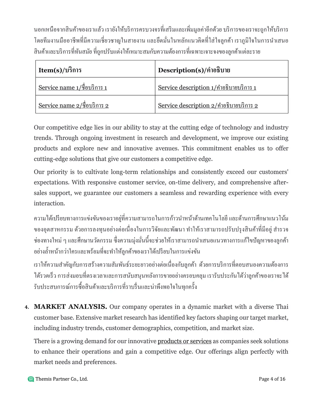 Business plan Thailand 4