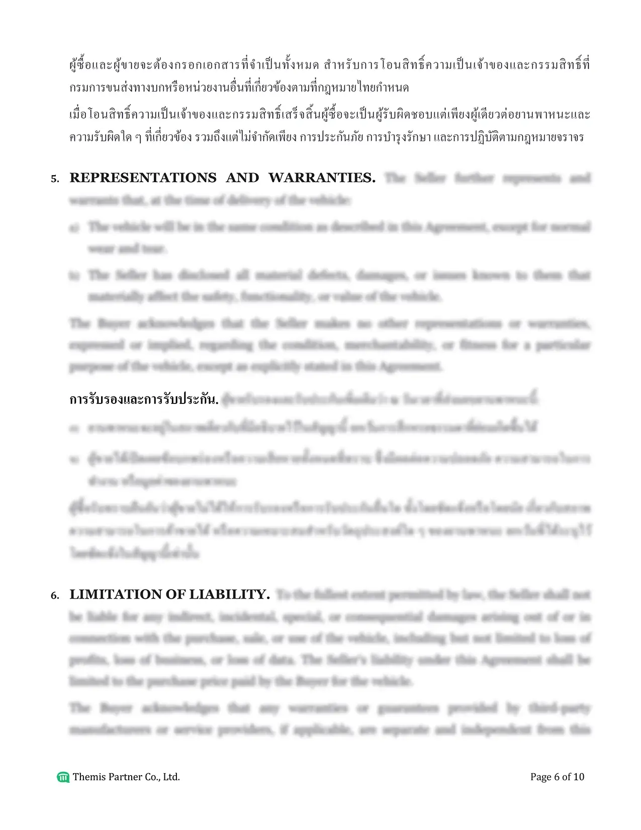 Car purchase contract Thailand 6