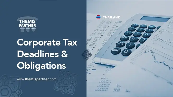 Corporate tax filing deadlines obligations Thailand dates forms compliance
