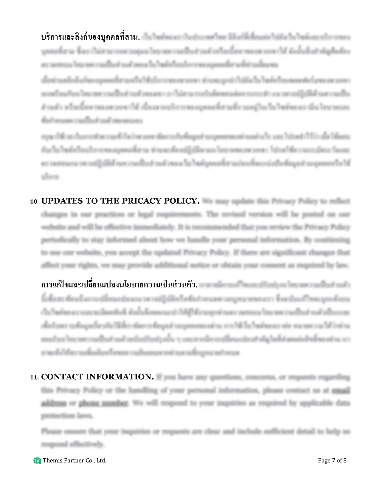 Privacy policy Thailand 7