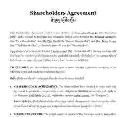 Shareholders agreement