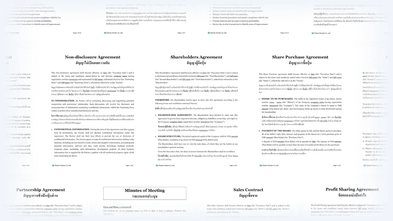 Startup document templates