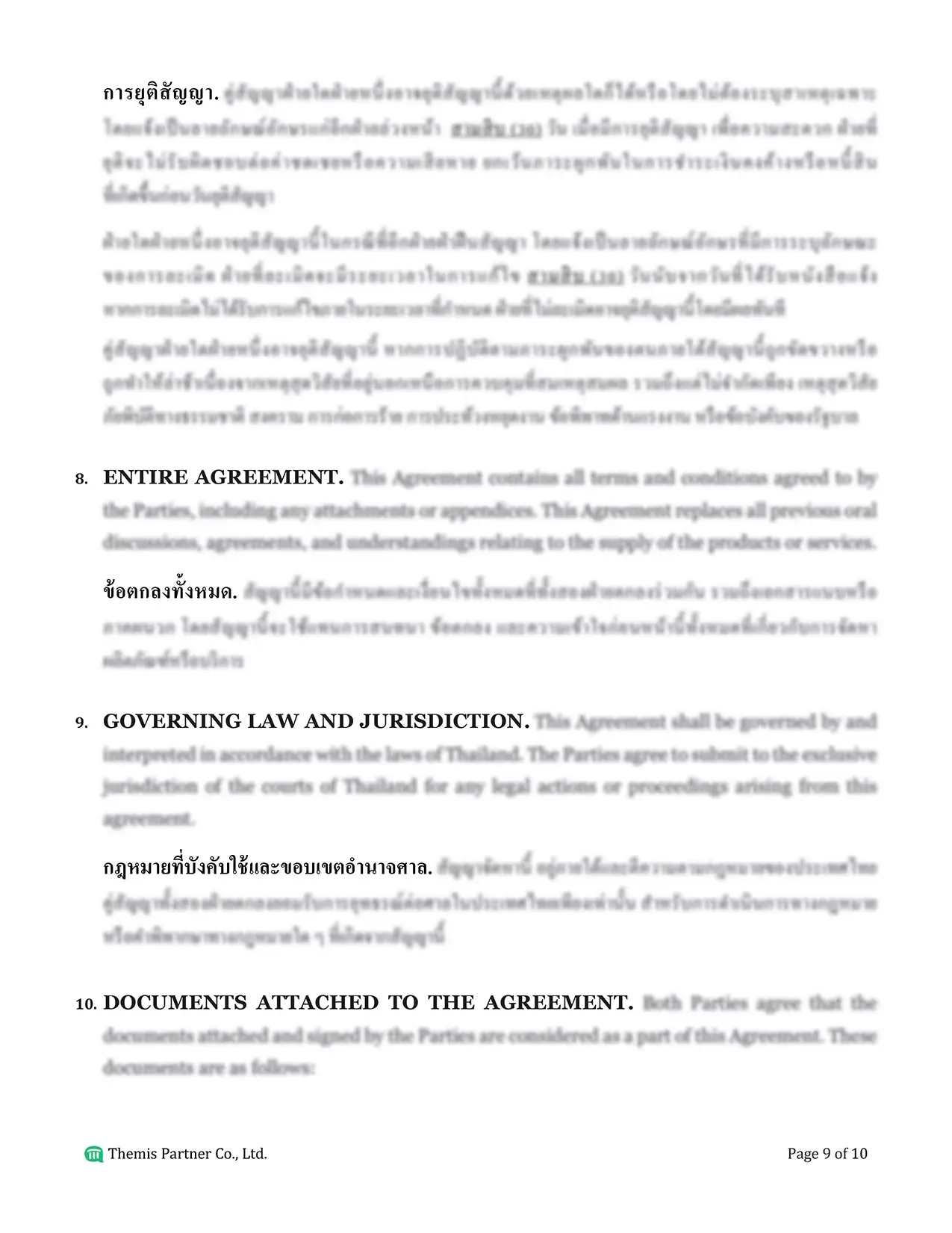Supply agreement Thailand 9