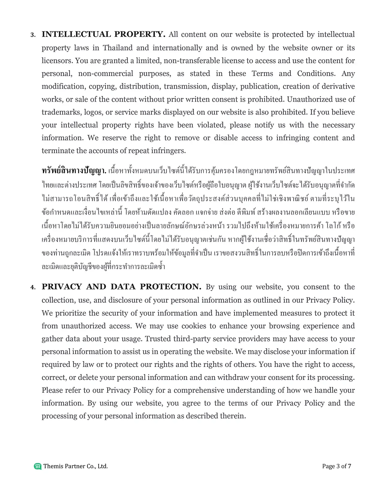 Terms and conditions Thailand 3